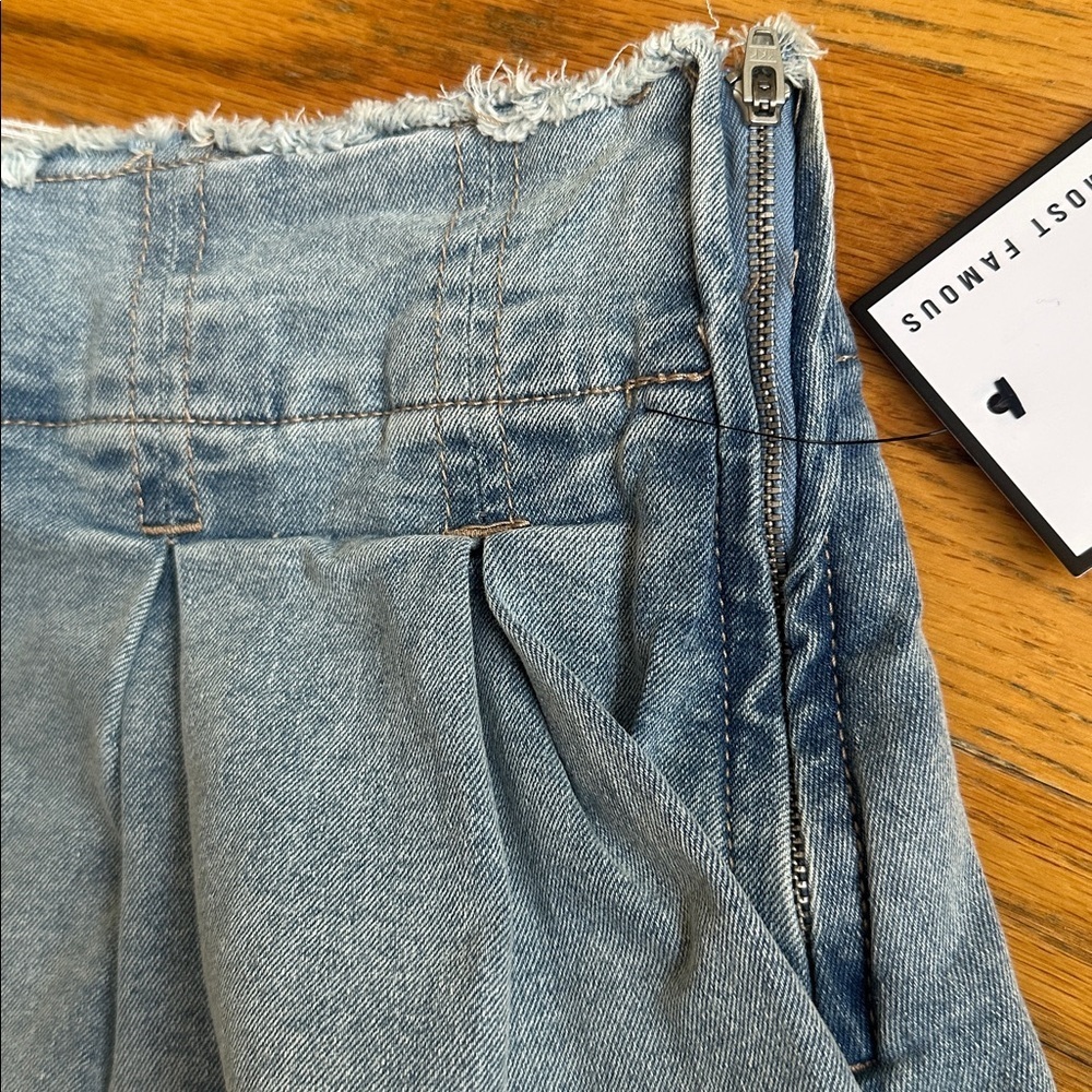 Almost Famous Light Blue Denim Skort - Picture 6 of 6